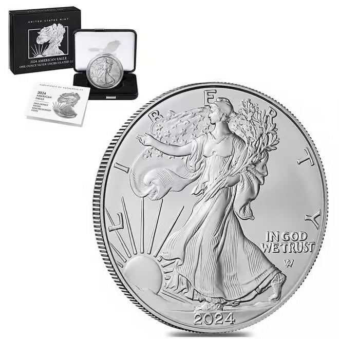 2024 1 oz Silver American Eagle BU obverse
