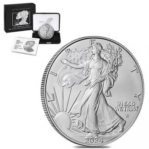 2024 1 oz Silver American Eagle BU obverse
