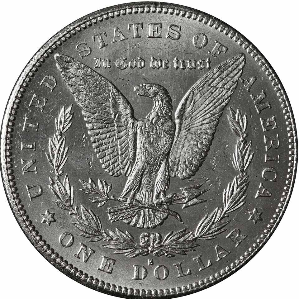 1878 Morgan Silver Dollar reverse